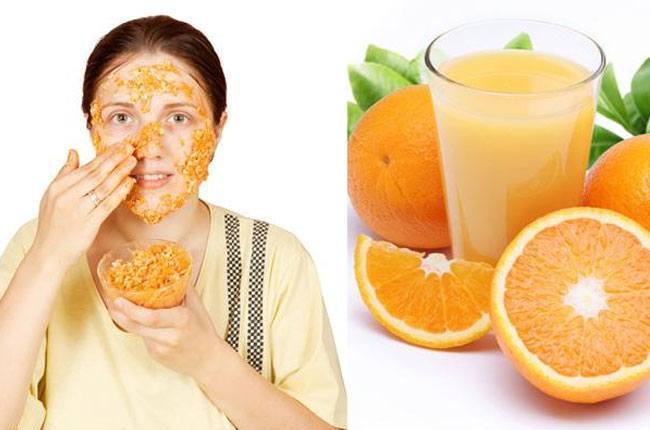 Dried orange peel and curd face mask
