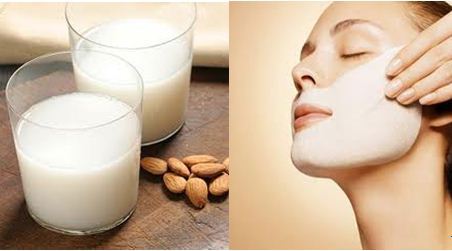 Powder milk and almond oil face pack